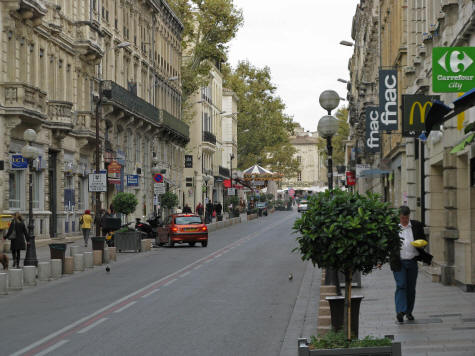 Rue de la Republique in Avignon France